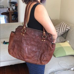 Lucky brand leather satchel